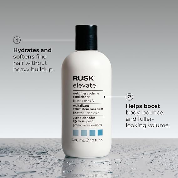 RUSK Elevate Weightless Volume Hair Conditioner & Moisturizer, 10 oz