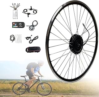 JEWMIA Electric Bike Conversion Kit 36V 250W 500W Front Wheel E-Bike Conversion Kit Controller Thumb Throttle Ebike Wheel Kit Cycling Hub Conversion Kit