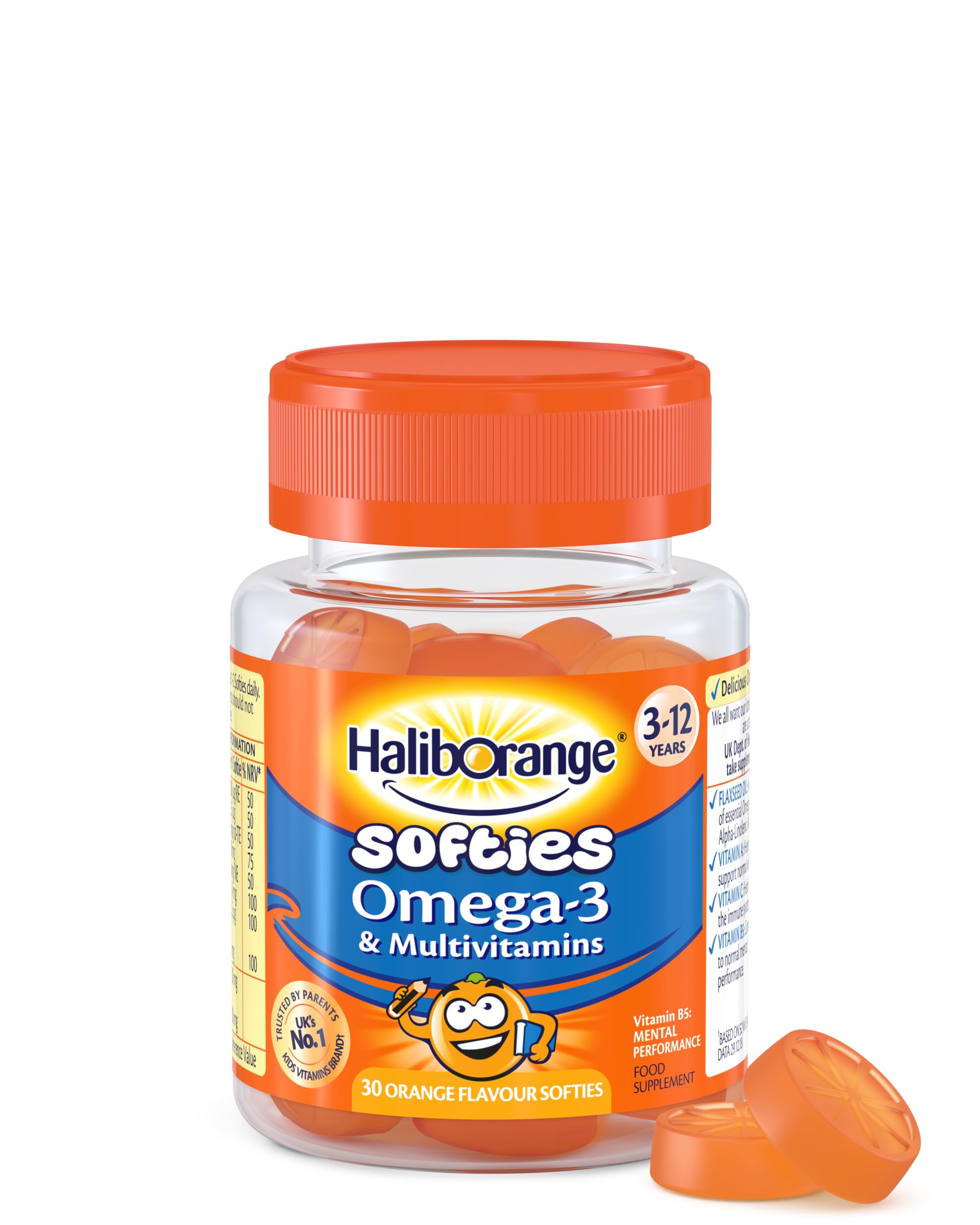 Omega-3 and Multivitamins 30 Orange Flavour Softies