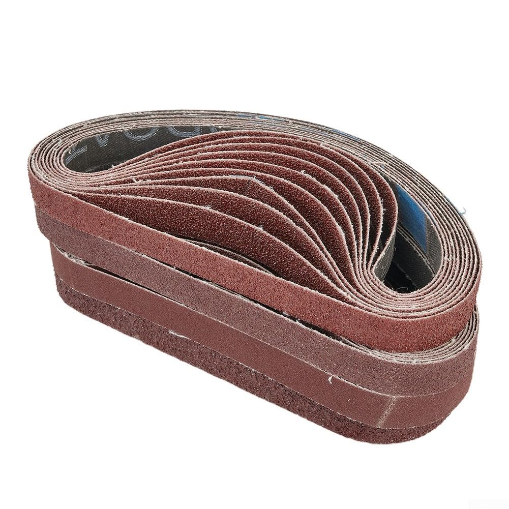Schleifbänder, 13 x 457 mm, kompatibel mit Black & Decker Power Files BD280/BD282E/BD290/BD292E/KA290/KA292/KA292E/KA293E, gemischte Körnung 40/60/80/120/180/240, 60 Stück