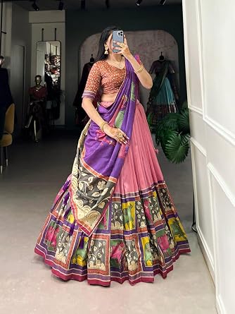 indian ready to wear Chaniya choli for women flared Lehenga choli with stitched blouse M-8