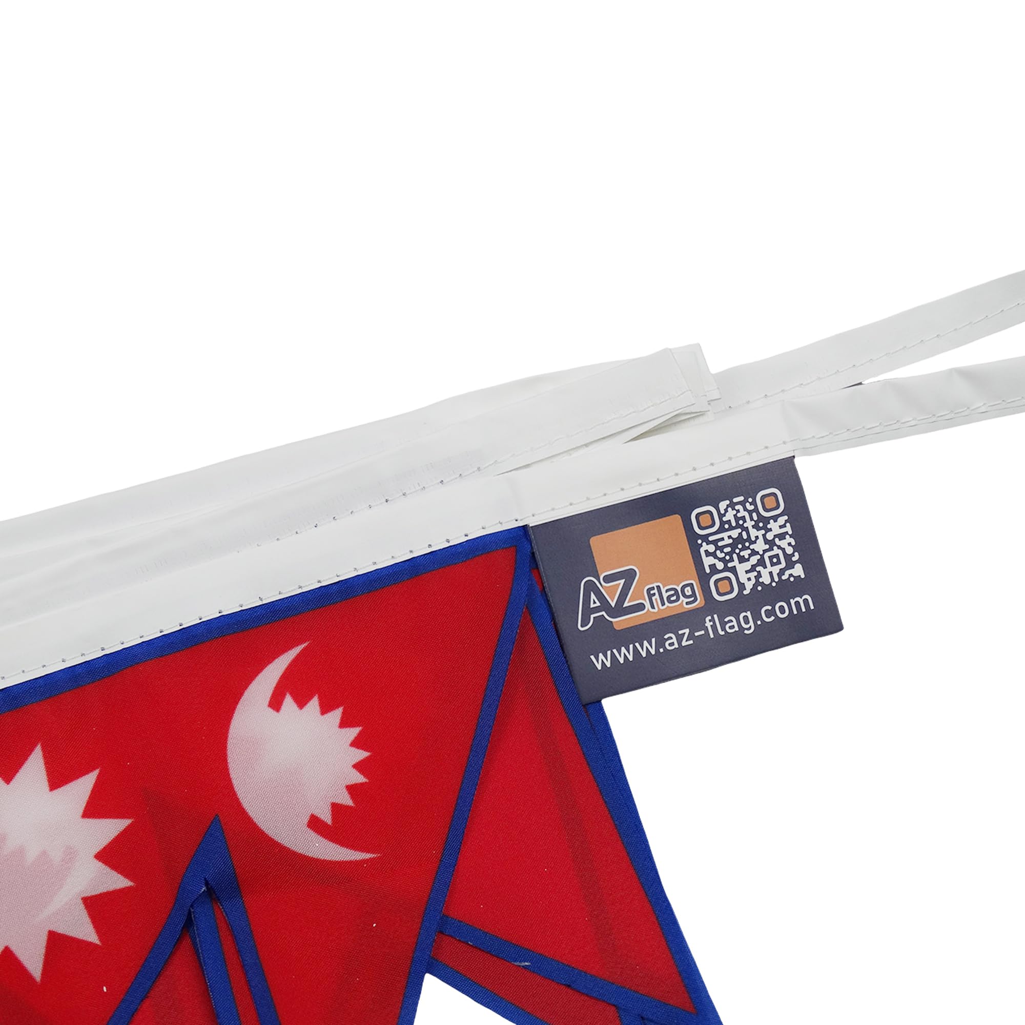 AZ FLAG Nepal Bunting Flag, 20 Ft Garland with 20 Small Nepalese Flags 8'' x 6'', 100% Polyester String Pennant, 6 meters — view 3