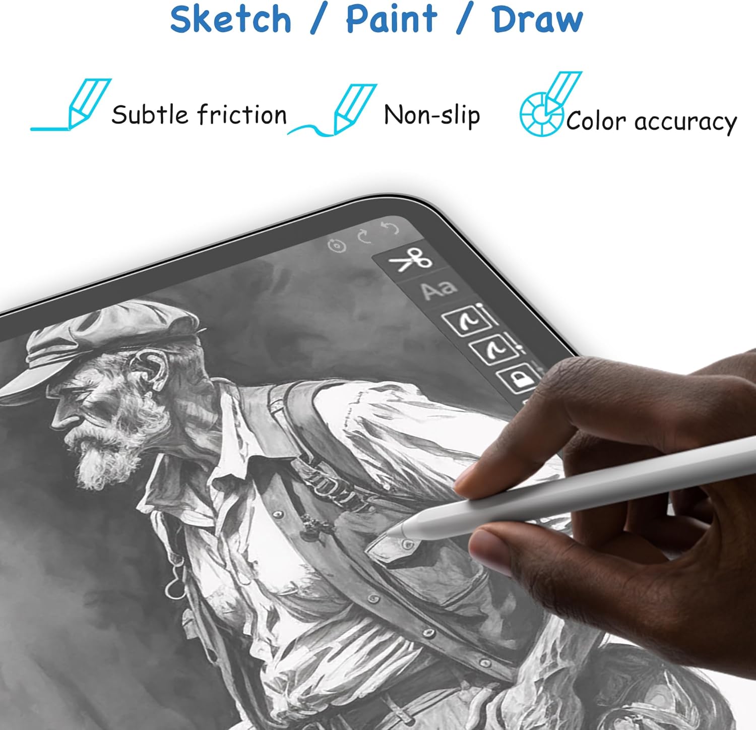 XIRON [2 PACK] Paper Screen Protector for iPad 9th/8th/7th Generation (10.2 Inch, 2021/2020/2019), Matte PET Film for iPad 10.2, Write and Draw Like on Paper, Anti Glare Screen Protector image 3 of 8 B07YYY1DDZ