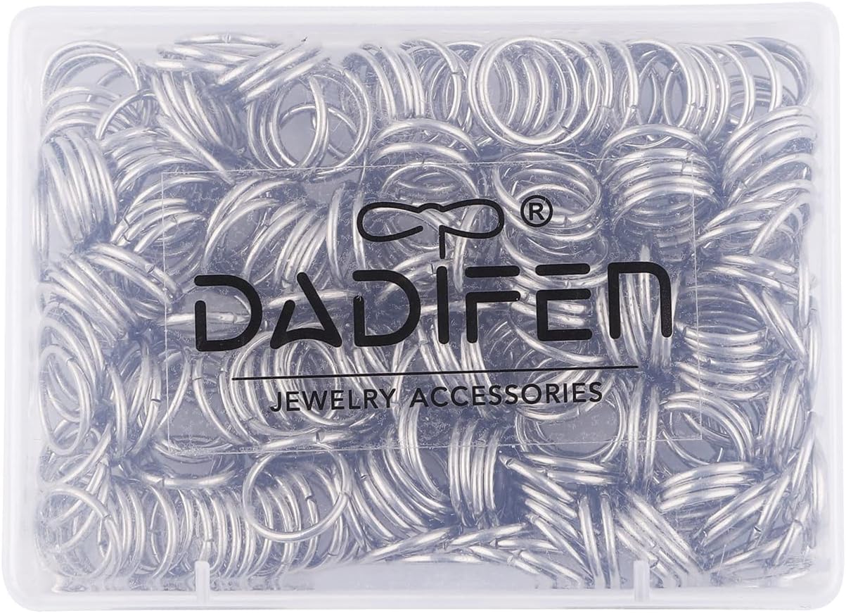 DADIFEN 400pcs 304 Stainless Steel Jump Rings for Jewelry Making Silver Open Jump Rings 21Gauge 1x8mm Boxed Jewelry Making Findings O Ring for Earrings Necklace Connectors : Arts, Crafts & Sewing