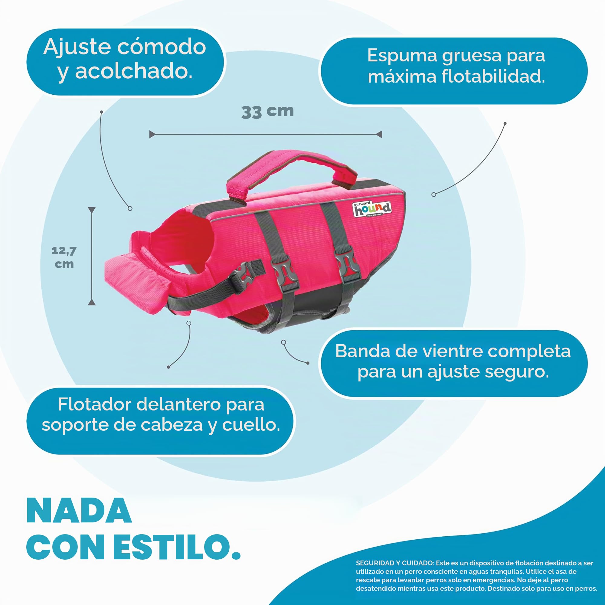 Outward Hound Granby Splash - Chaleco Salvavidas para Perro, Talla