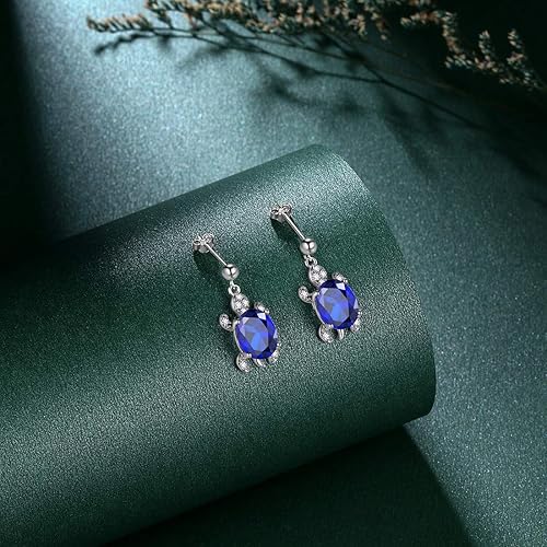 Miniatura 3 de Hipunk Turtle Jewelry 925 Sterling Silver Women Animal Sea Turtle Birthstone NecklaceEarringRingBracelet Sets Birthday Jewellery