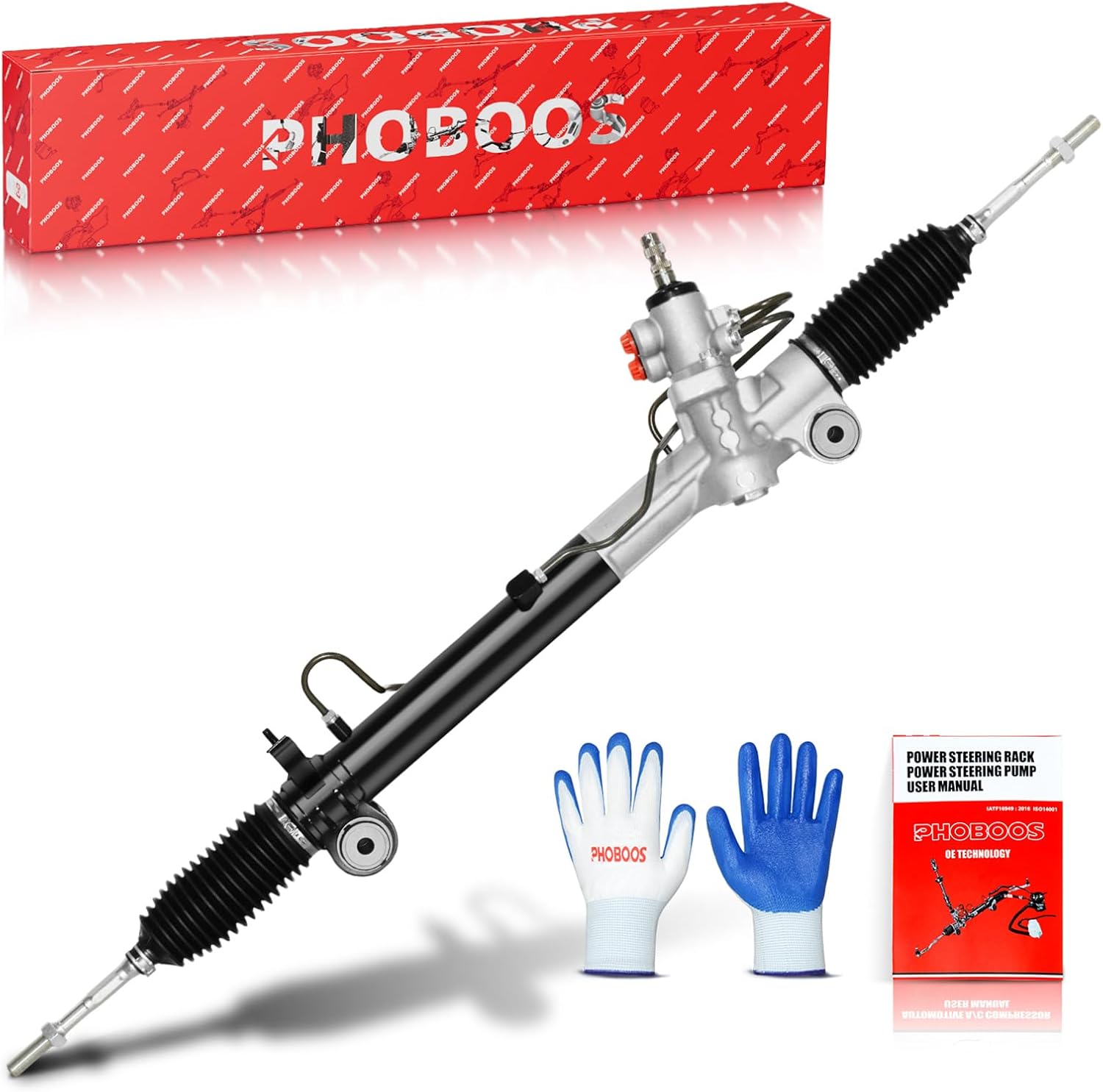 PHOBOOS Hydraulic Power Steering Rack and Pinion Assembly Compatible with Toyota Highlander 2001-2007 & Lexus RX330 2004-2006/RX350 2007-2009. New Unit, Leak Resistance, Direct Fit,Ref.26-2617