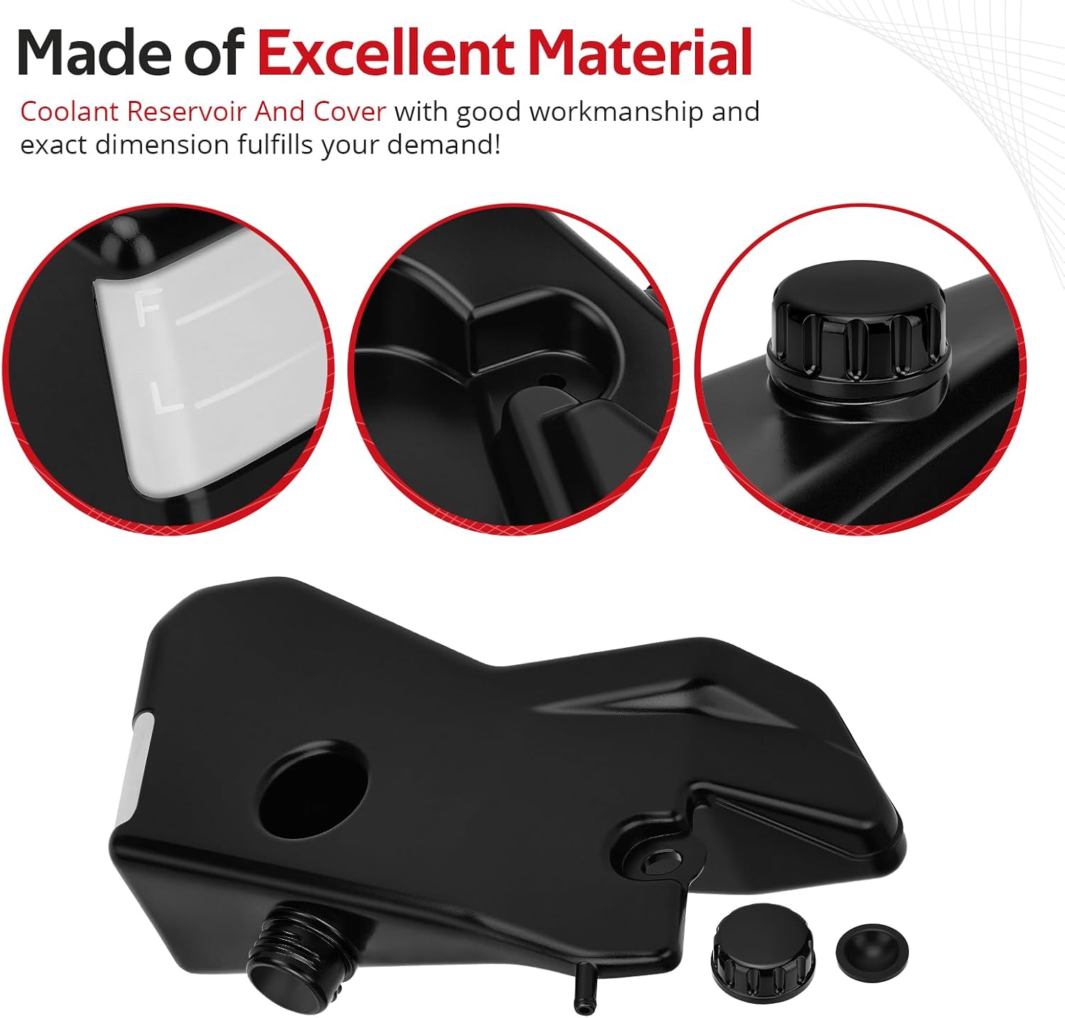 JAVIK Coolant Reservoir with Cover for Kawasaki ZX-9R 1998-2003 O.E.M# 43078-1160 43078-0014
