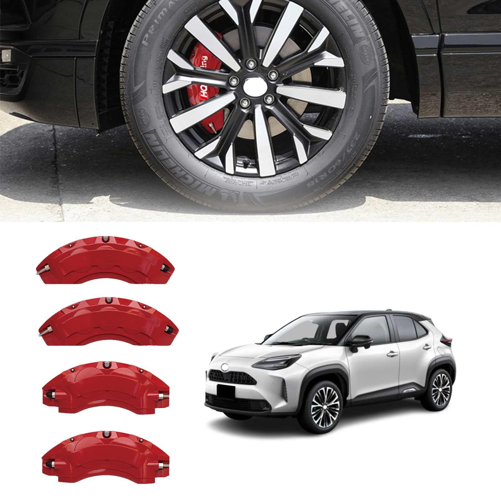 ヤリスクロス　キャリパーカバー トヨタ車 ヤリスクロス10系用 高耐久金属製キャリパーカバー