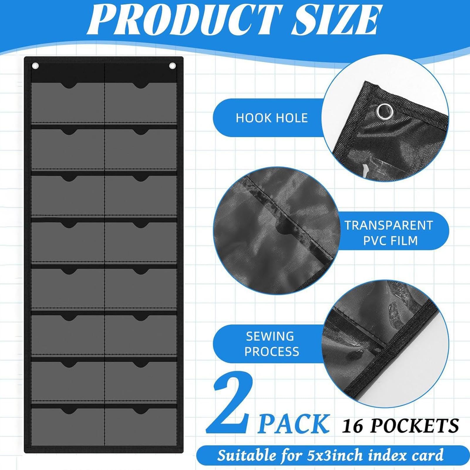 De Pared Para Tarjetas De Visita – Organizador De Notas De 3 X 5 Pulgadas, Estante De Almacenamiento Adhesivo, Soporte Para Exhibición De Tarjetas Adhesivas, Soport De Pared Compacto, Estuche