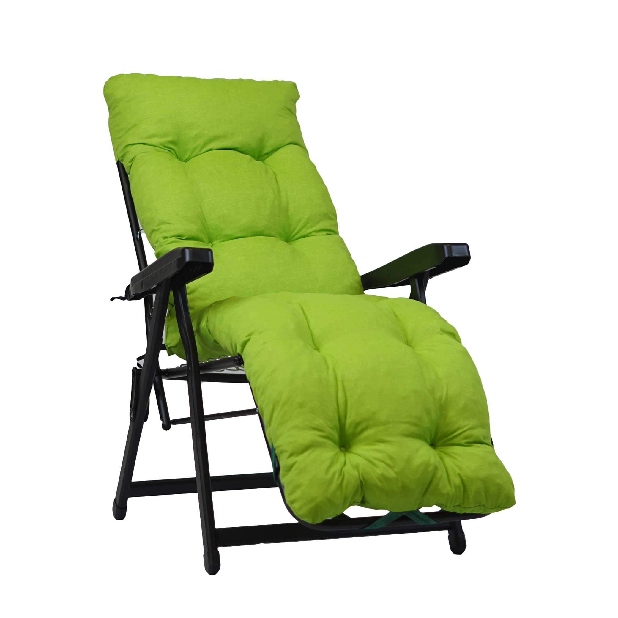 TECNOWEB Cuscino Imbottito per Sdraio con poggiapiedi (160x45cmx10cm) - 100% Made in Italy - Ricambio Cuscino Ideale per Sdraio da Giardino - Disponibili Diversi Colori