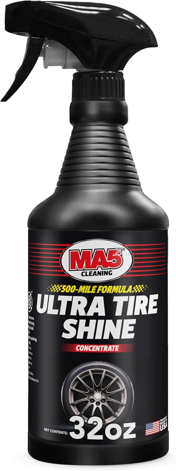 MA5X Ultra Tire Shine | Wet-Look Car Tire Shine Spray & Protectant | Tire Black Finish, No-Sling Formula, Professional Concentrated Shine | Gallon Refill | Pack of 1