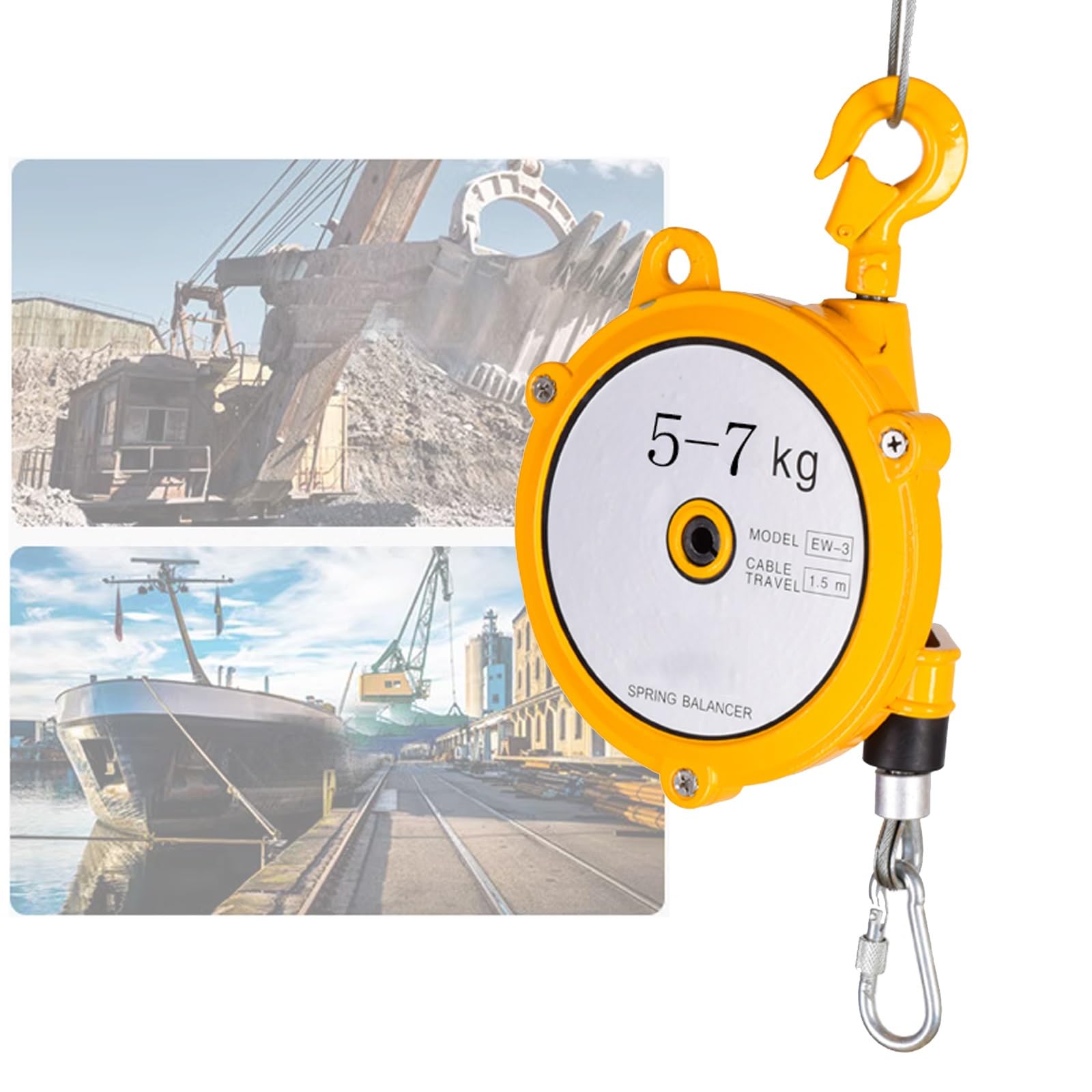 WEKONUMEX Retractable Spring Balancer, Retractable Spring Balancer 1.5m Aluminum Alloy Adjustable Multiple Sizes(5-7kg)