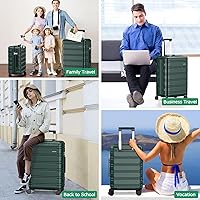 Amazon.com | BEOW Luggage Sets 3 Piece For Men Women Expandable