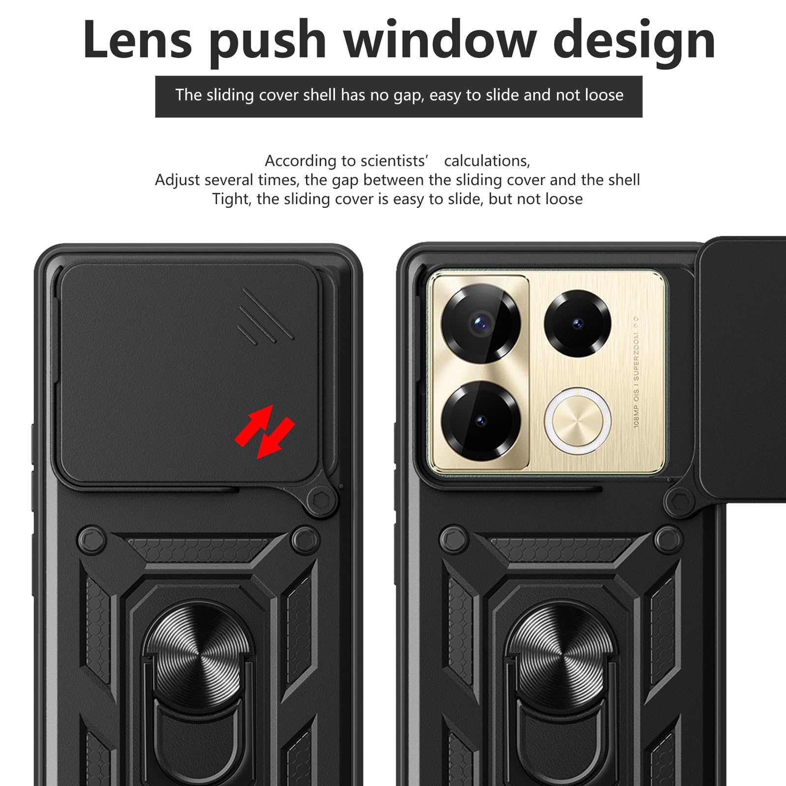 TIANYUE Custodia Per Infinix Note 40 Pro - Sottile In Pelle PU Con Anello Magnetico - Ricarica Wireless - Copertura Protettiva Antiscivolo - Viola Scuro