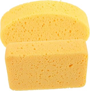 Yardenfun Fry Pan 2pcs wood pulp sponge wok pan kitchen supply reusable scrub sponge kitchen accessory clean small wok Wok Sponge