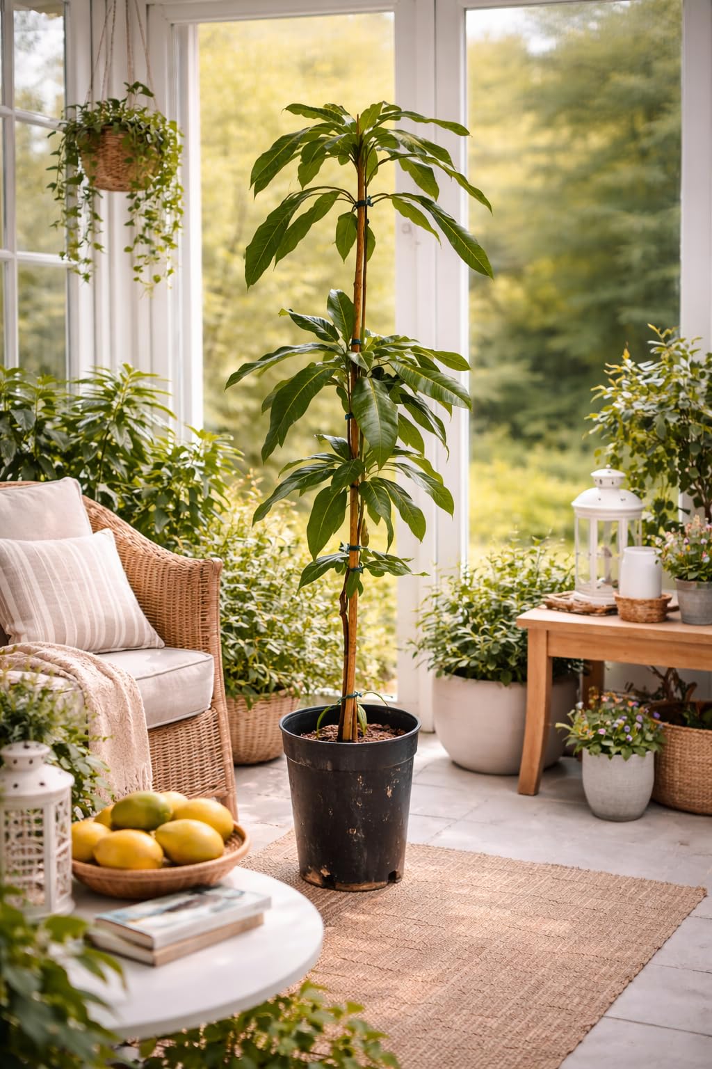Mangifera indica 'Sensation' roślina mango 140-180 cm – uszlachetniona i wytrzymała, tropikalna, owocująca, łatwa w pielęgnacji, roślina pokojowa i roślina doniczkowa