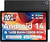 10 Inch Android 14 Tablet, 16GB RAM, 128GB ROM (Expandable to 1TB), Octa-Core Processor, 1280 * 800 IPS HD Touchscreen, 5G/2.4G WiFi, BT 5.0, Dual Camera, 2 Speaker (Black)