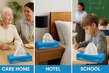 36 x Boxes of 100 Soft White Facial Tissues (3,600 Total) | 2 Ply with Hygienic Plastic Film | Easy-Dispense Lift Design | for Home, Office, Hotel, School & Care Use