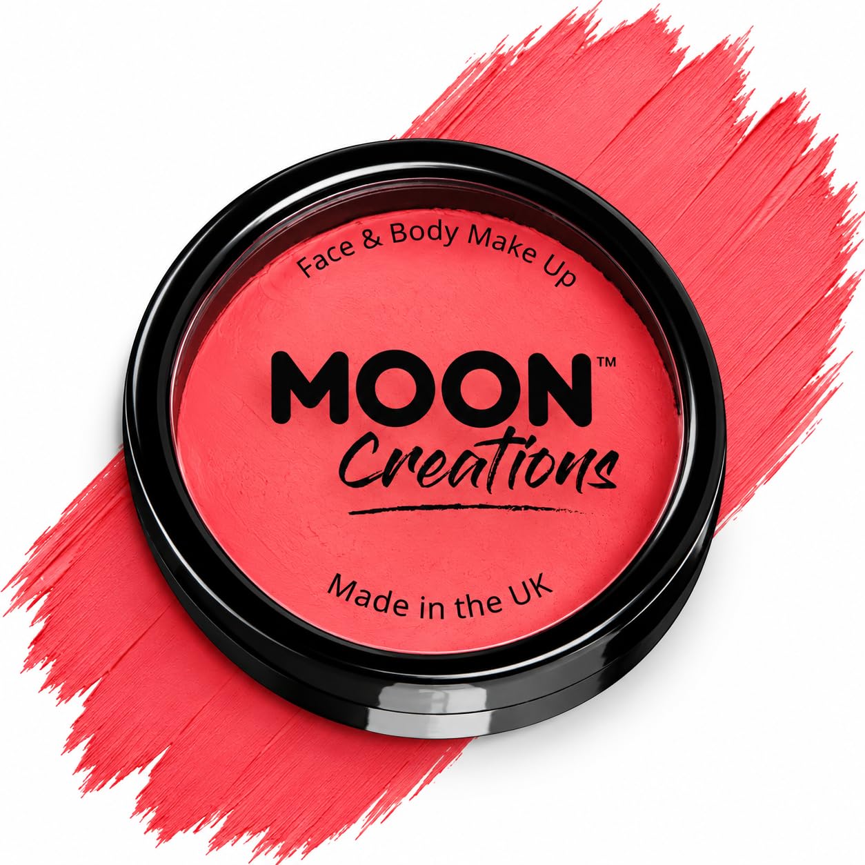 Coral Face Paint by Moon Creations | Water Activated Face & Body Paint Cosmetic Makeup – 36g | Professional Makeup Perfect For Halloween | Apply with Brush or Sponge | UK Made