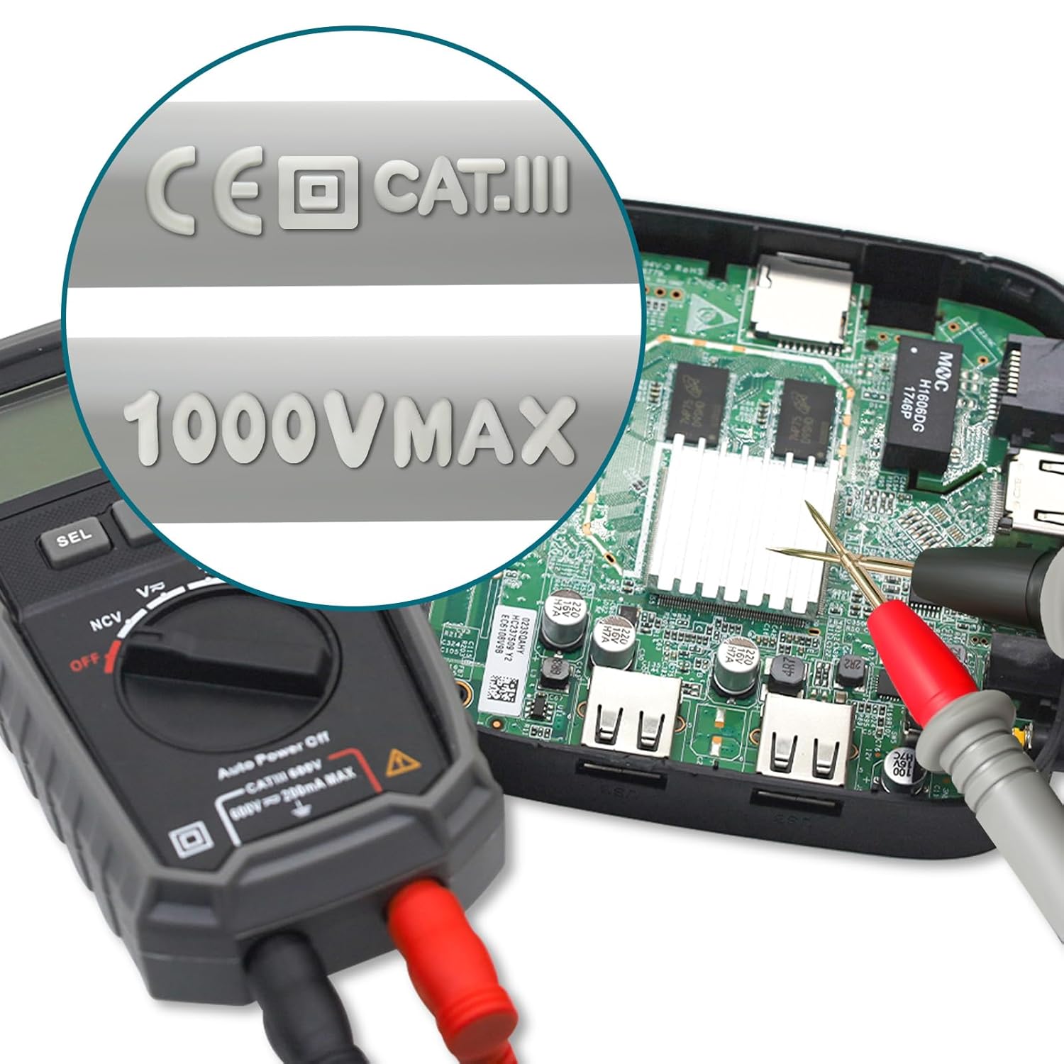 3.3FT/100.5cm Multimeter Leads, 4mm Banana Plug to Gold-Plated Test Probe for Electrical Testing, Test Leads 1000V 20A CAT III - Image 4