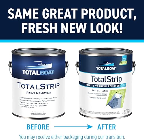 Miniatura 2 de TotalBoat TotalStrip - Removedor de pintura y barniz de gel de acción rápida, sin cloruro de metileno ni NMP (1 galón)