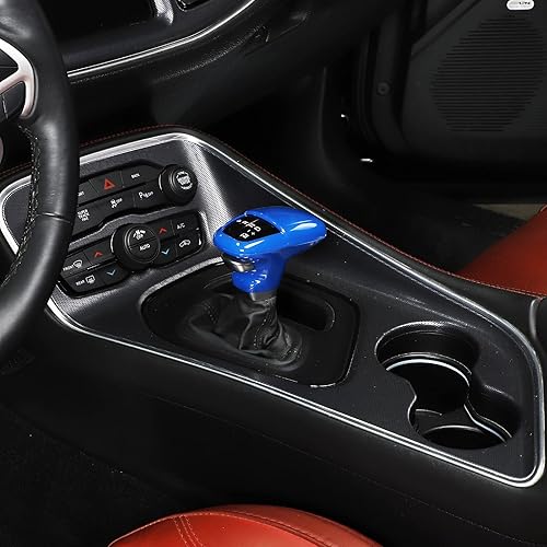 Miniatura 5 de Voodonala Para Challenger Charger ABS Perillas de palanca de cambios para Dodge Challenger 2015-2022 Accesorios de cargador Durango 2018-2022 Azul