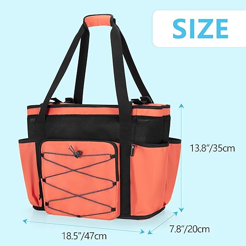 Vista 6 de Fasrom Bolsa de playa grande de malla con parte inferior con cremallera, bolsa de playa de gran tamaño con separación húmeda y seca para viajes