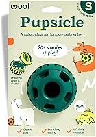 WOOF Pupsicle Long-Lasting Interactive Dog Treat Ball Toy - Mess-Free Chew Toy for Small Dogs 10-25 lbs