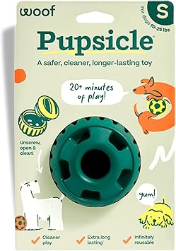 WOOF Pupsicle - Long-Lasting Interactive Dog Ball Toy to Keep Your Pup Busy and Distracted - Safe for Dogs - Low-Mess Design - Dog Toys for Small Dogs 10-25 lbs