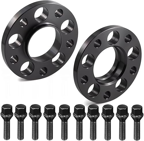 Vista 11 de GAsupply 2 espaciadores de rueda de 0.197 x 4.724 in, 0.78 pulgadas de orificio espaciador forjado, paso de rosca M12x1.5 con pernos de oreja