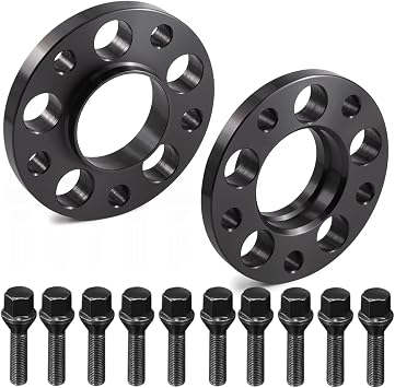 GAsupply 5x120mm Wheel Spacers 15mm, 2PCS Hubcentric Forged Spacer Hub Bore 72.56mm Thread Pitch M12x1.5 with Lug Bolts, Compatible with E36 E46 E90 E92 E60 318i 323i 325i 328i 330i 335i 525i 545i