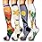 4 Pairs Compression Socks for Women Circulation-Best Support for Nurses,Running,Athletic,Travel S-M