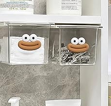 صندوق تخزين بأدراج صغيرة، خزانة حمام شفافة بتصميم كرتوني مع رف درج، مجموعة من قطعتين من هاوس اوف كويرك