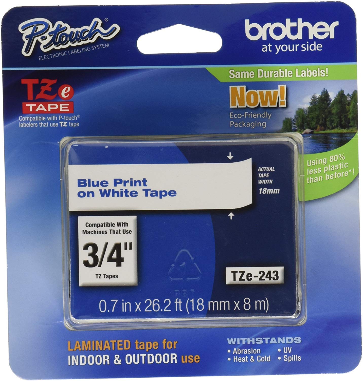 Amazon.com: Brother Genuine P-Touch TZE-243 Tape, 3/4