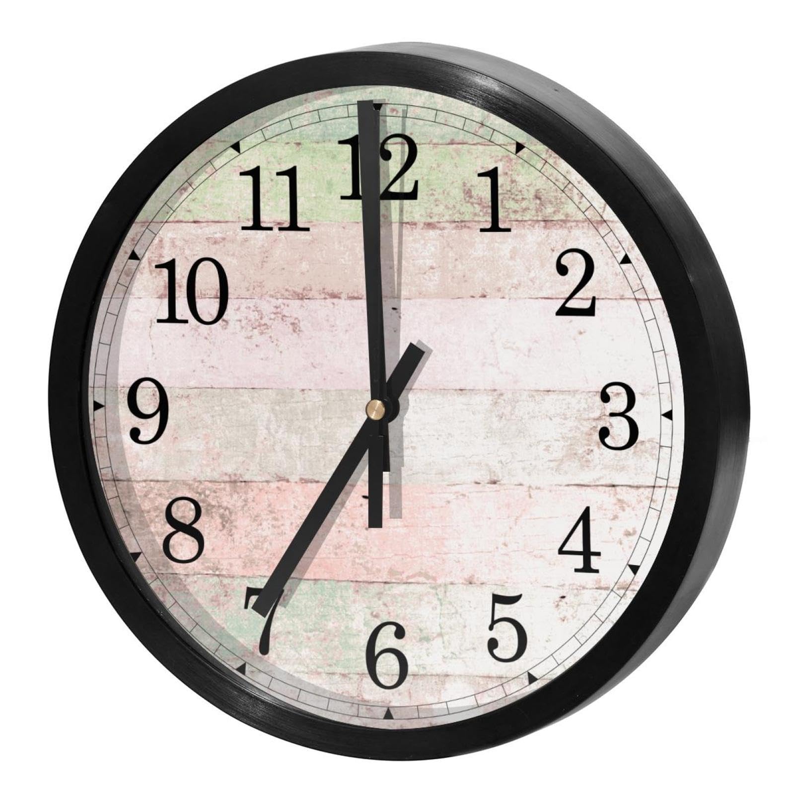 Horloge murale ronde pour maison et cuisine style naturel en bois