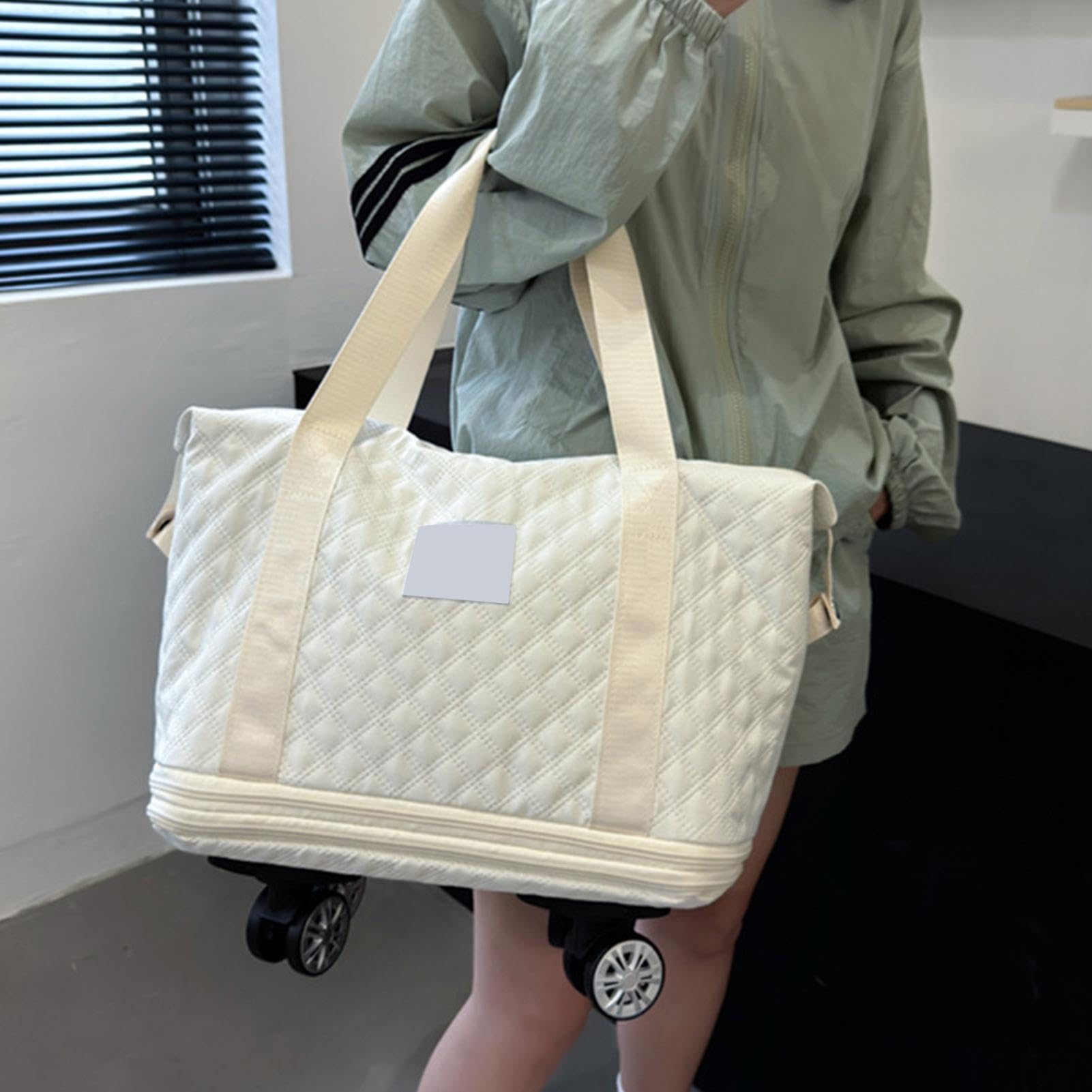 Bolsa De Viaje Plegable Ampliable, Bolsa De Viaje con Ruedas | Bolsa de viaje con ruedas Bolsa de para llevar | Equipaje de mano extensible, bolsa de viaje de gran capacidad para gimn
