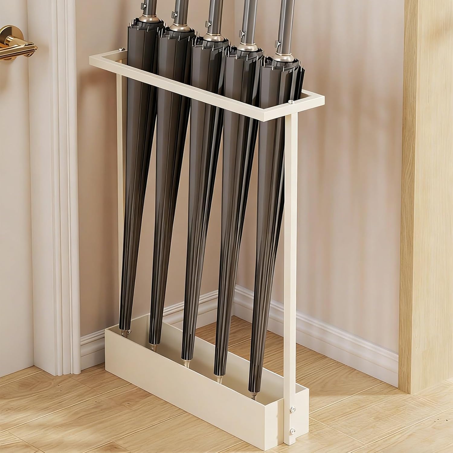 Indoor with Drip Tray, Space-Saving Modern Holder for Entryway, Hotel, School, and Commercial Use