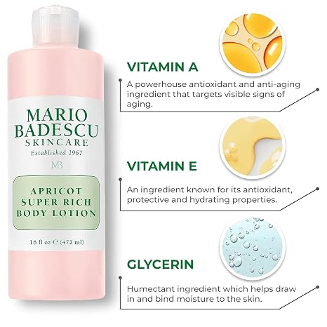 Mario Badescu Body Lotion, Nourishing and Softening Body and Hand Moisturizer For All Skin Types