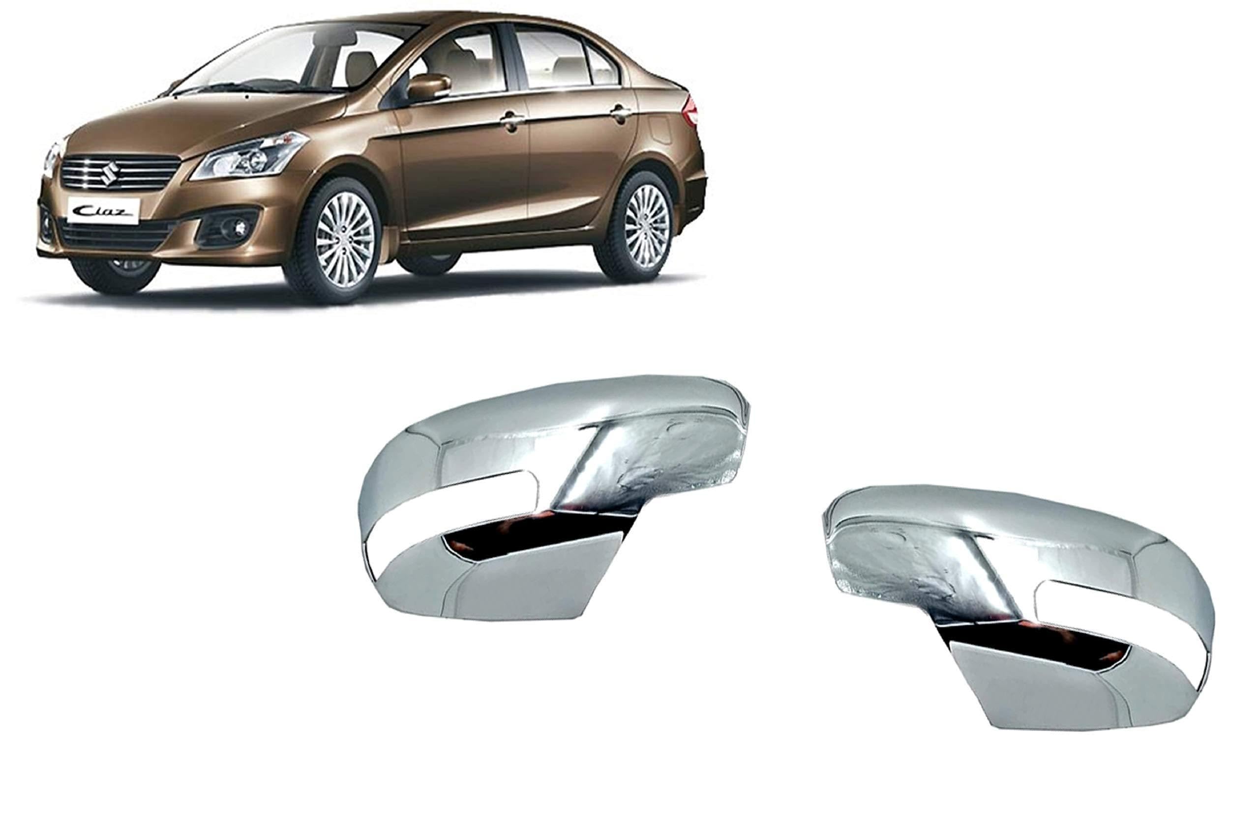Chrome Mirror Cover for Old Ciaz by FireAxe-Owins. Chrome Mirror Cover Accessories (Long-Lasting Chrome with Set of 2pcs)-image-36