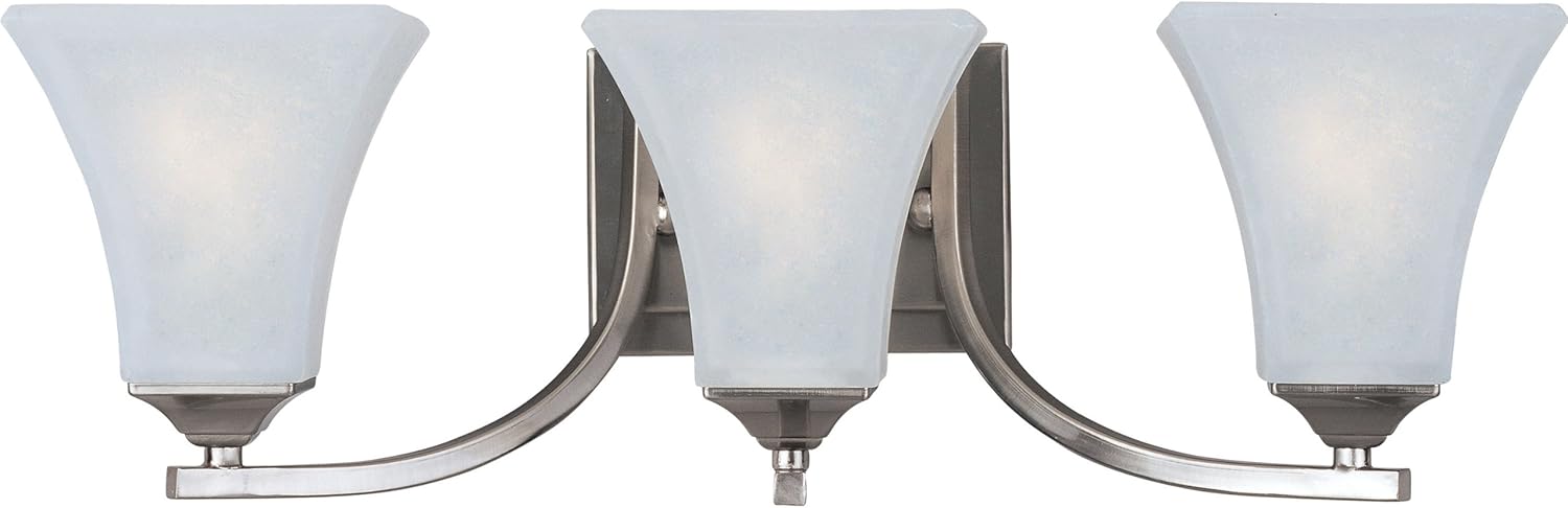 Maxim Aurora-3 Light Contemporary Bath Vanity in Contemporary style-21.5 Inches Wide by 7 inches high-Satin Nickel Finish