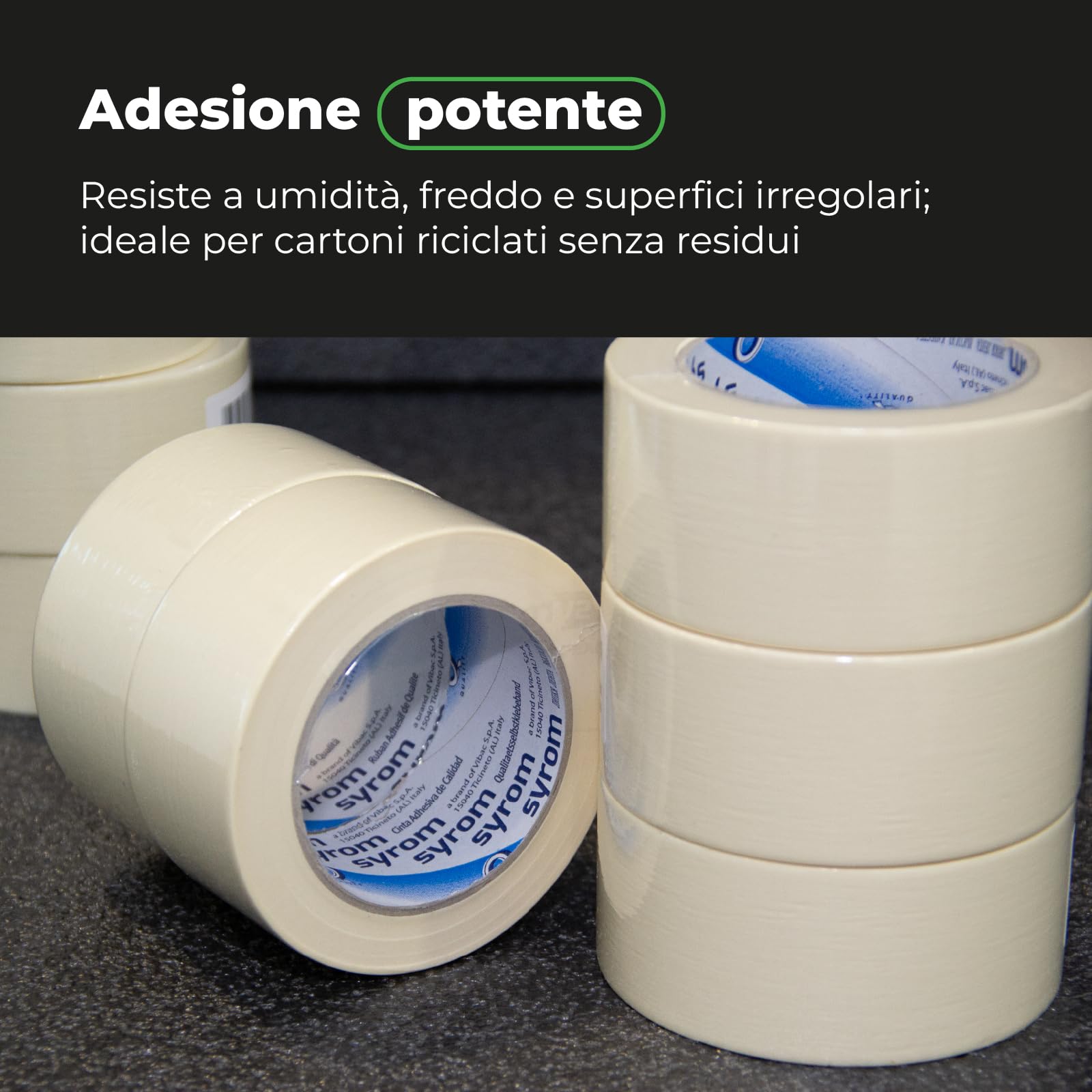 Nastro Adesivo in Carta Kraft 50 mm x 50 m - Imballaggio e Chiusura Cartoni, Adesione Duratura per Spedizioni, Magazzino e Traslochi, 36 Rotoli
