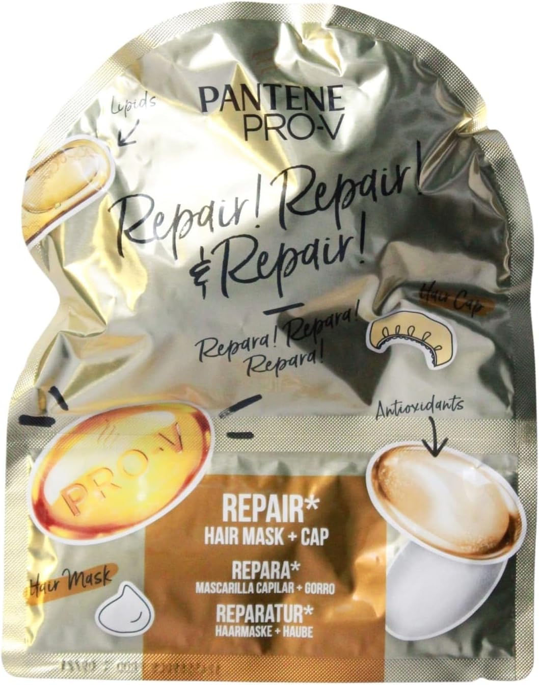 Pro-V Repair Hair Mask & Cap; Nourishing Treatment For Damaged Hair; 20Ml