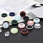 DLseego Poignées de pouce Caps pour PlayStation Portail, Protection complète Anti-dérapant & Couverture de protection anti-empreinte digitale 4 Bouchons pour bâtons de pouce PlayStation Lecteur distant du portail - Blanc noir