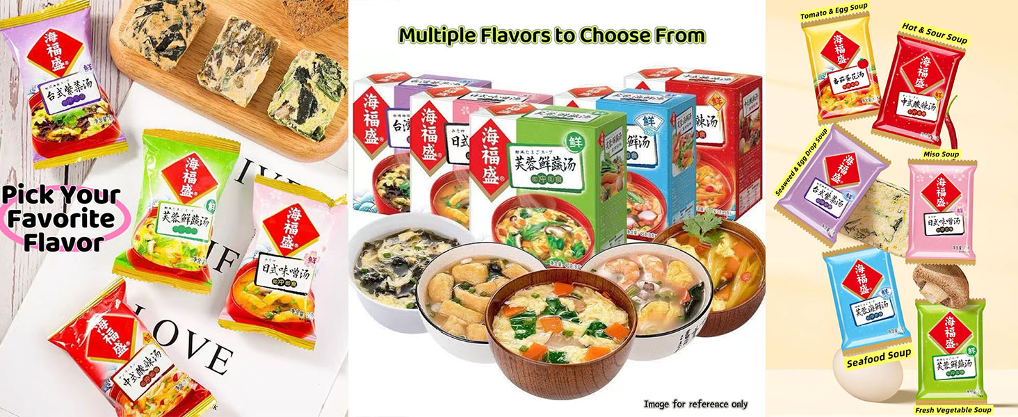 SEAFOOD SOUP 缶バッジ Amazon.com : Premium Seafood Instant Soup with Shrimp, Squid