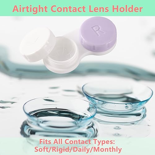 Miniatura 5 de Estuche colorido para lentes de contacto de 12 piezas, kit de inmersión, embalaje a prueba de fugas, adecuado para mini estuche al aire libre con