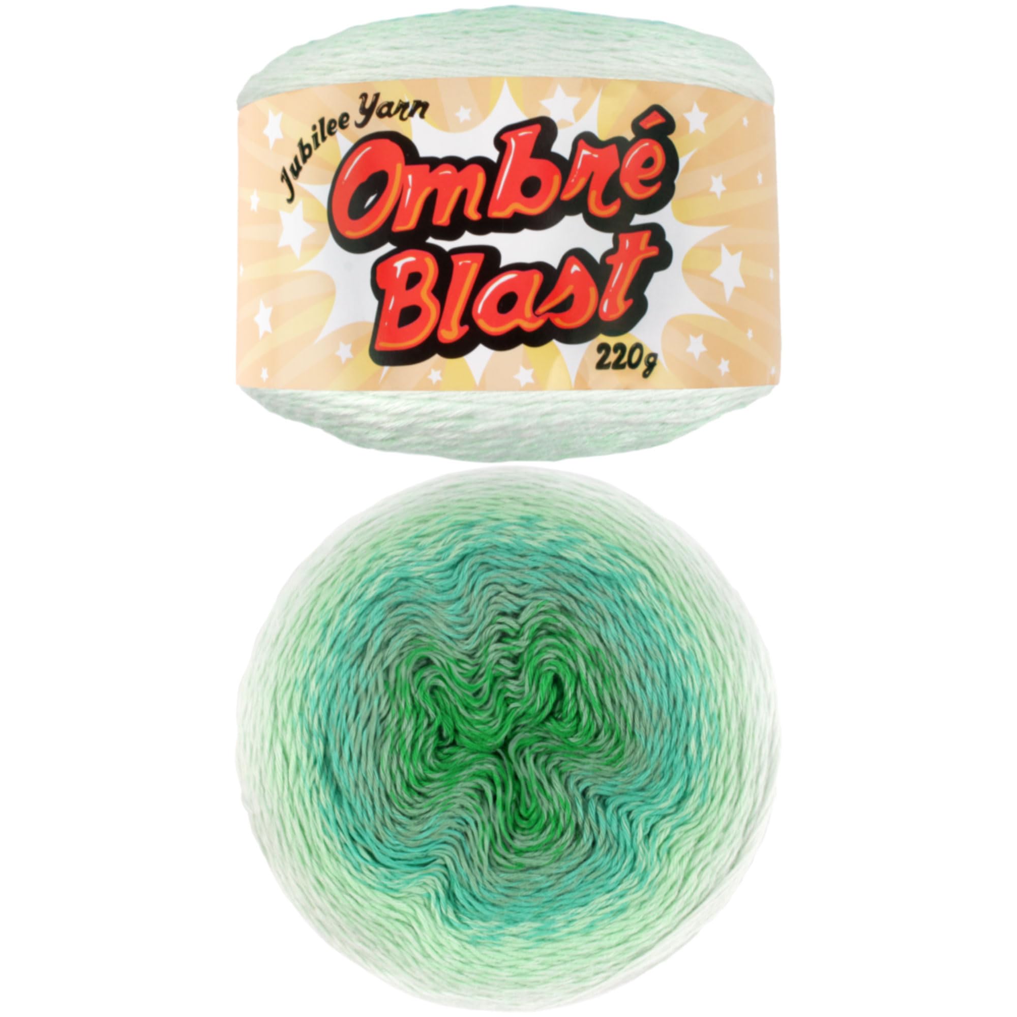 Ombré Blast Yarn hilo antienredos de 220g para tejer ropa de bebé con degradado Sueño perfecto