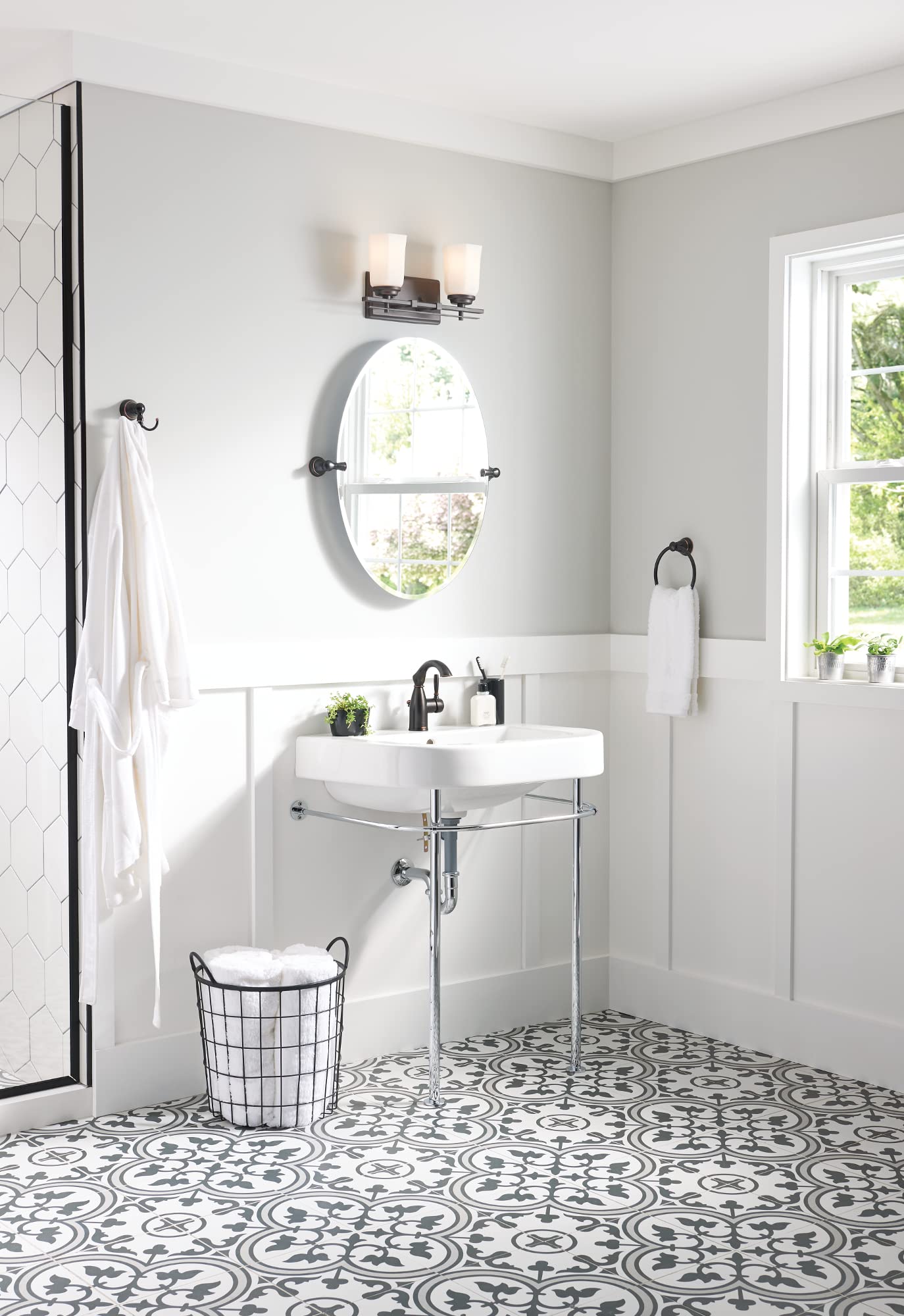 Moen Sarona Mediterranean Bronze One-Handle Single Hole Rustic ...