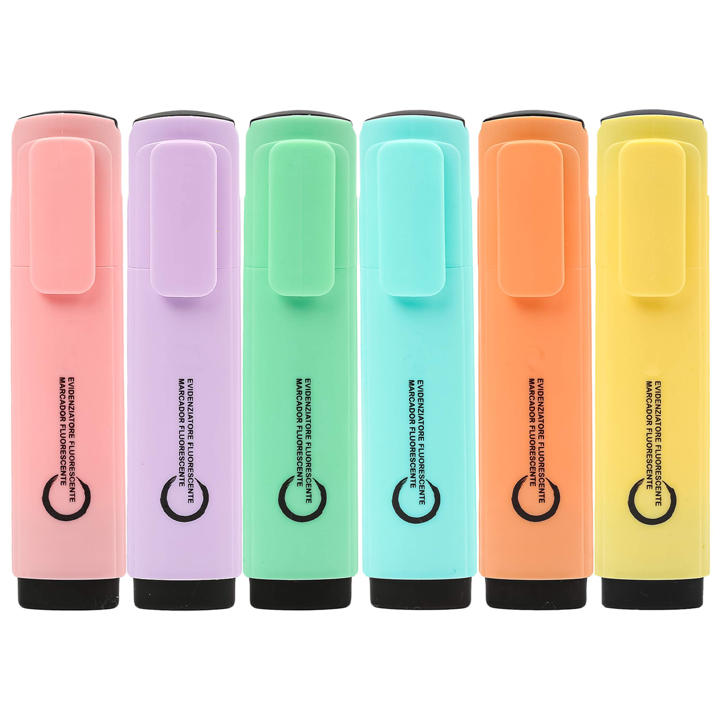 H HANSEL HOME 6 Subrayadores Color Pastel Marcadores Pastel Multicolor Punta Biselada