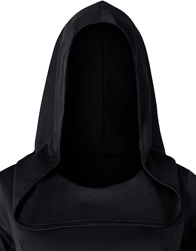 Miniatura 6 de Conjunto de túnica medieval con capucha para mujer, estilo vintage, con capucha, disfraz, cosplay, conjunto de leggings de red